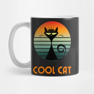 Retro Cool Cat Mug